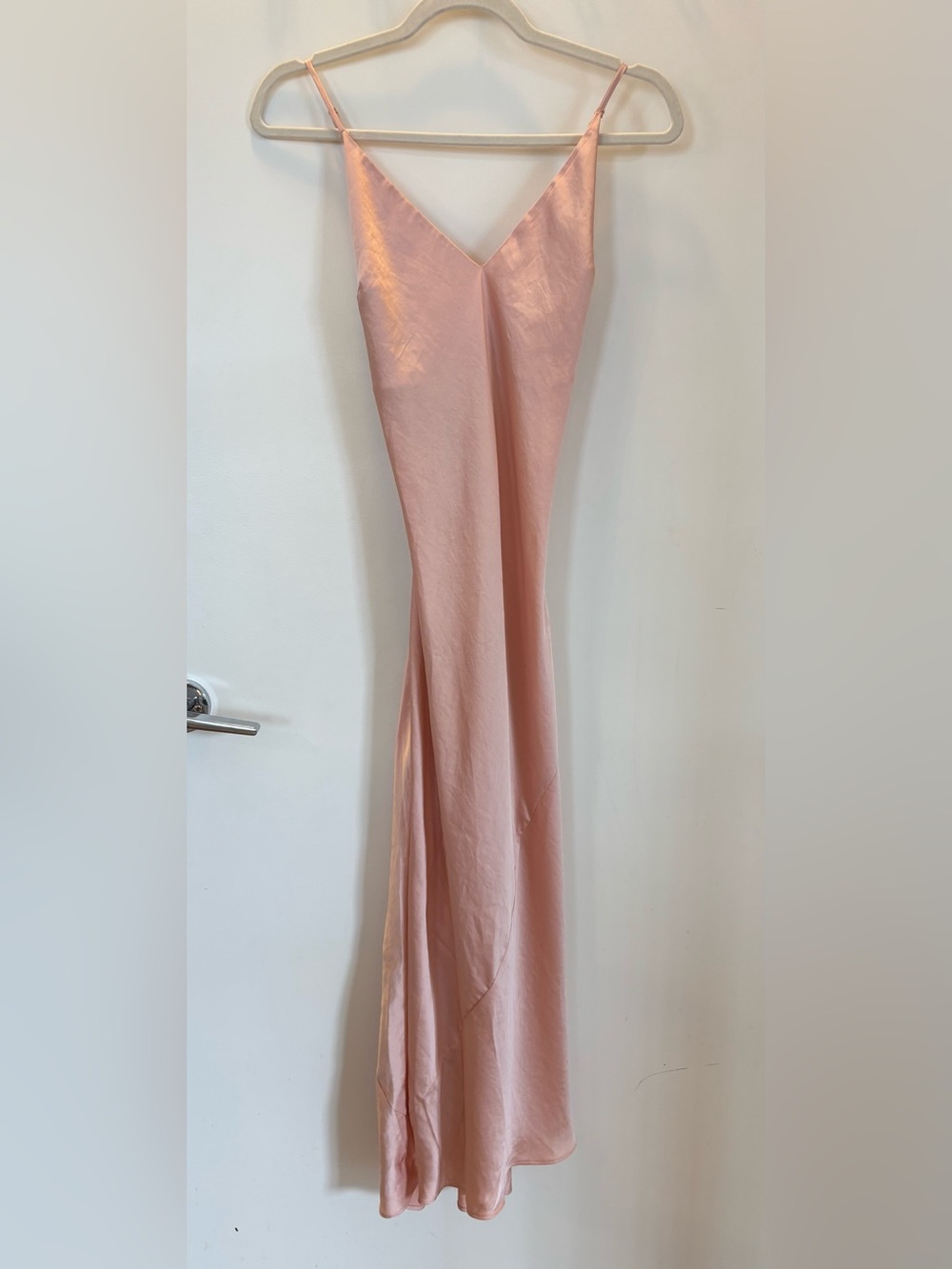 Wilfred Satin Slip Slit Midi Dress - Picture 3 of 13